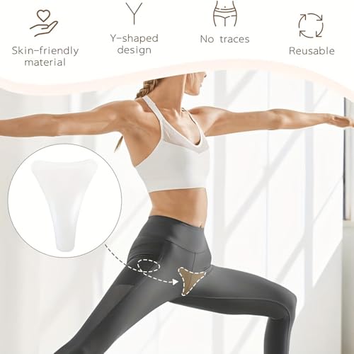 Image of 4 Pack Camel Toe Concealer Reusable,Y Shape Camel Toe Concealer,Silicone Camel Toe Prevention Underwear for Women Cameltoe Hider Cover Insert Pad Guard Stopper for Yoga Swimsuit Leggings Activewear
