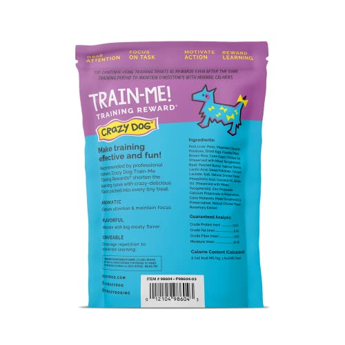 Crazy Dog Train-Me! Beef Mini Training Reward Treats (1 Pouch), 10 Oz #TOP1