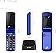 SweetLink F2PLUS Klapphandy ohne vertrag,Seniorenhandy ohne vertrag mit großen Tasten, 2,4 Farbdisplay,Dual-SIM,SOS, 1000mAh,Ladestation,Kurzwahl, FM-Radio,Kostenloser Kartenhalter und Schlüsselband.