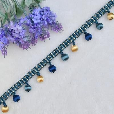 Flecos de bola colgante azul oscuro anticaída para dar peso a cortinas