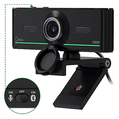 Gsou 1080P Webcam with Microphone for Desktop