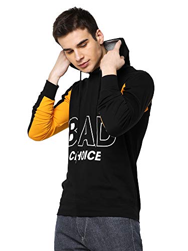 Image of Maniac Black Bad Hoodie for Men - Full Sleeve Hooded Sweatshirt