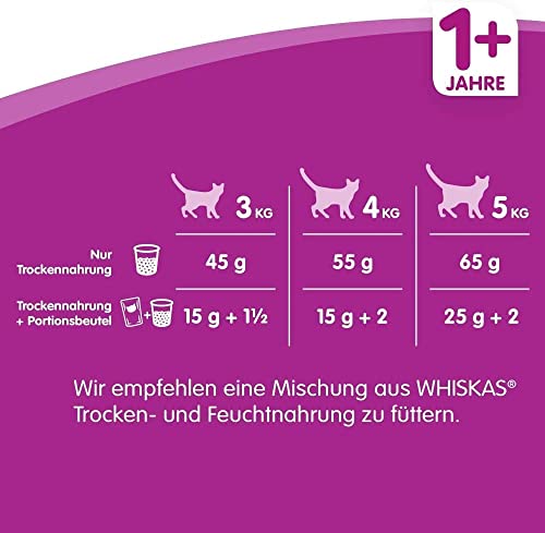 Whiskas Adult 1+ Trockenfutter Huhn, 2x1,9kg - Katzentrockenfutter für erwachsene Katzen - unterschiedliche Produktverpackungen erhältlich – Ansicht 4