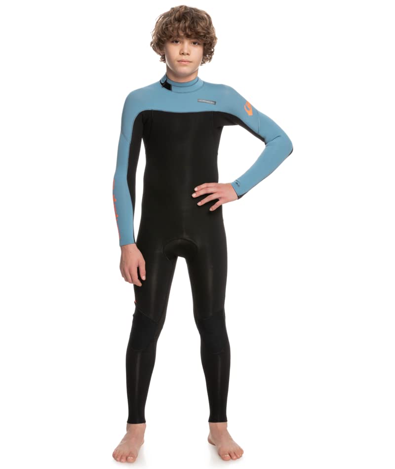 Combinaison Quiksilver Boys Everyday Sessions 3/2 Back Zip noir bleu pour surf junior - 2