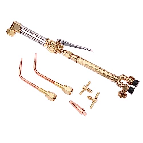 YOXIER Oxyacetylene Torches,Oxygen & Acetylene Torch Kit,Portable Welding Cutting Torch Kit with Cylinder Tote and Oxygen & Acetylene Brazing Soldering Gas Cylinders from USA Fast Arrival