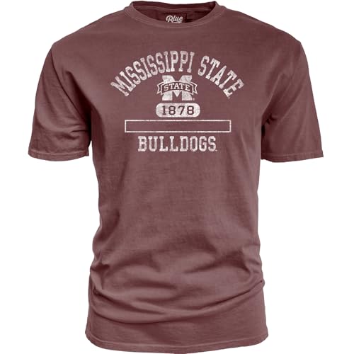 Mississippi State Bulldogs NCAA Officially Licensed T-Shirt Team Color Dyed Ringspun, X-Large