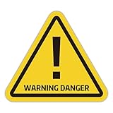 6 IN Danger warning Sign Production equipment Safety Sticker,Yellow Triangle Safety Warning Sign Label Sticker Back Self Adhesive Vinyl Decal, Workshop Safety Warning Signs