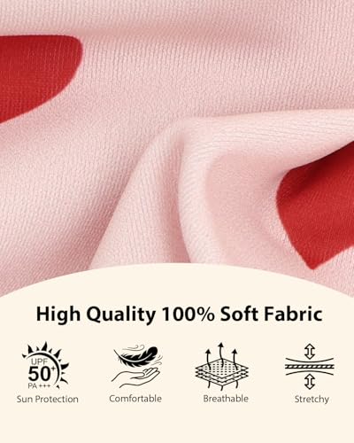 Image of CuteBone Romantic Red Heart Pet Dress with Peter Pan Collar - Pink & Red Pattern - Sleeveless Ruffled Skirt with Bow for Small Dogs, Cats - Valentine's & Daily Wear