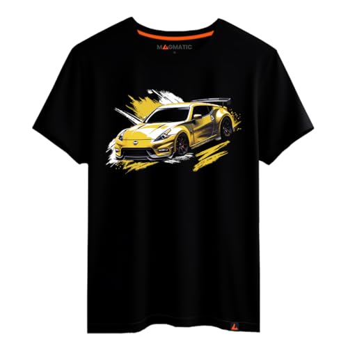Magmatic - Maglietta 370Z Auto Sportiva per Uomo Unisex Bambino, Collezione Splash Car T Shirt Nera Premium 100% Cotone, Regalo Auto Sportiva, appassionato di Automobili, Fan di Auto