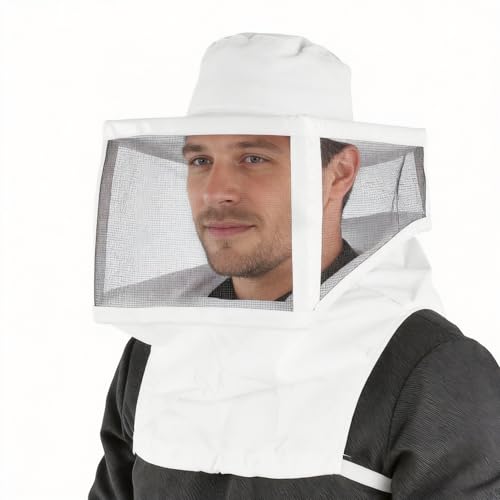 Natudeco Imkerhut Imkerschutzhut Atmungsaktives Mesh Kontraktionsdesign Weißer Rand Imker Cowboyhut Für Die Imkerei Jagd Wandern