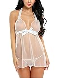 ❤ Transparentes Dessous-Kleid + G-String. Handwäsche empfohlen.