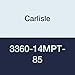 Carlisle 3360-14MPT-85 Rubber Panther Plus Synchronous Belt, 132.3" Length, 3.35" Wide, 14 mm Thick, 240 Teeth