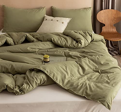 ROSGONIA King Size Comforter Set Olive Green, 3pcs (1 Boho Comforter & 2 Pillowcases), Lightweight Bedding Blanket All Season Bedspreads Quilt by ROSGONIA - Image 3