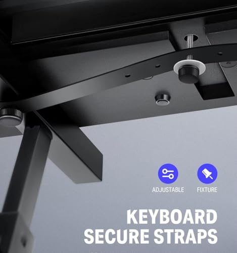 Image of Heavy Duty Z-Style Adjustable Keyboard Stand Universal for 61 76 88 Key Keyboards with Wheels and Locking Straps (Black)
