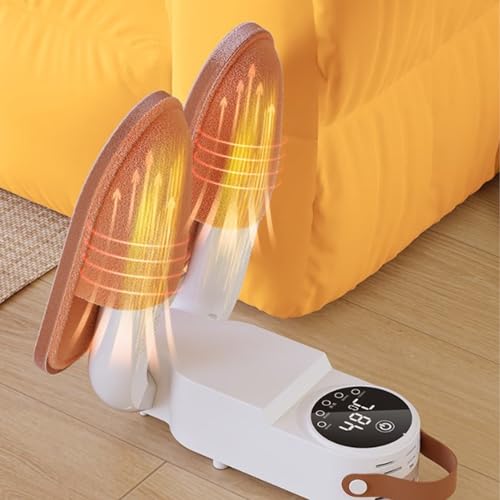 Schuhtrockner für Arbeitsstiefel, Schuhtrockner mit Timer, Wärmegebläse, verstellbares Trockengestell, elektrischer Handschuhtrockner & Stiefelwärmer für Turnschuhe, kurze