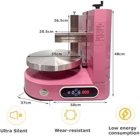 Automatic Cake Decorating Machine,Cake Frosting Machine,Even Cream Spreading,for Professional and Home Bakers (Pink)