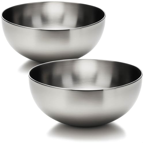 Com-Four 2x Ensaladera Ø 29 Cm De Acero Inoxidable, Cuencos Grandes De 12,5 Cm De Altura Con Capacidad De 6,5 Litros, Ideales Para Ensaladas, Fruta Y Aperitivos 2 Piezas - Ø 29cm Com-Four 2x Ensaladera Ø 29 Cm De Acero Inoxidable, Cuencos Grandes De 12,5 Cm De Altura Con Capacidad De 6,5 Litros, Ideales Para Ensaladas, Fruta Y Aperitivos 2 Piezas - Ø 29cm
