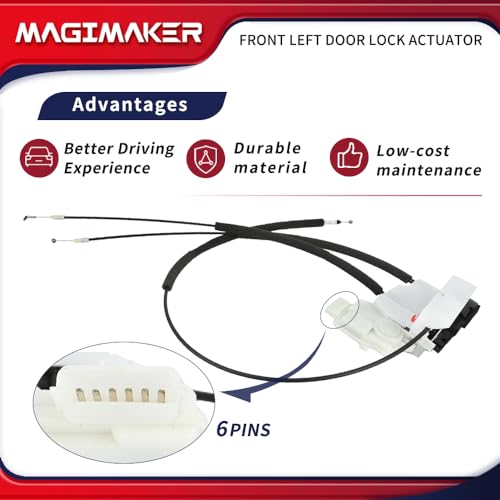 Image of Front Left Door Lock Latch Actuator Assembly Compatible with Nissan Frontier 2005-2021 Xterra 2005-2015 Pathfinder 2005-2012 Replace 80501-ZP70A Driver Side Door Latch Assy