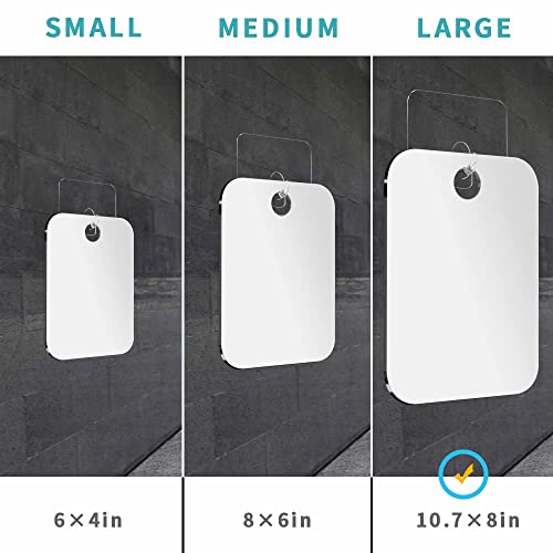 Shower Fog Free Mirror Shave (Medium 2 Pcs 6"X4") Shower Mirror Fogless For Shaving,Unbreakable Anti Fog Mirror,Portable Handheld Mirror, Frameless Plastic Makeup Mirror, Bathroom Wall Mirror Hanging #TOP4