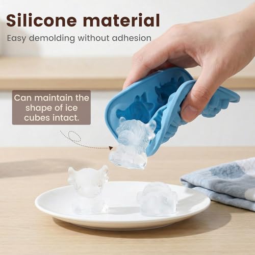 Moldes de silicona para hielo con diseño Highland Cow 3D, 2 unidades miniatura 6