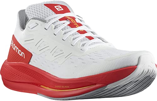 Salomon Spectur Trail Running Shoes Mens Sz 12 White/Poppy Red/Blazing Orange2