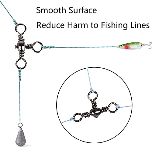Émerillons de pêche à triple articulation OROOTL, la solution pour éviter les nœuds sur vos lignes de leurre