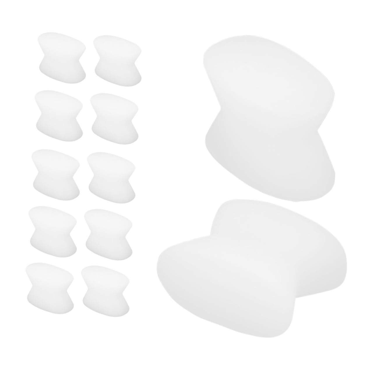 12pcs Reusable Toe Separators for Correcting Overlapping Toes Portable Foot Care Tools for Comfortable Pedicures