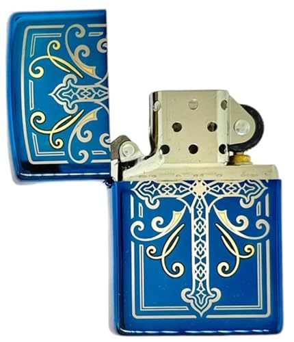 Encendedor Zippo elegante clásico con diseño cruzado miniatura 2