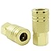 OSVJE 2 Pack Brass Female Industrial Coupler, 1/4 Inch Air Hose Fittings Quick Connector, 1/4” NPT Internal Couplers for Auto Shop, Professional Jobsites