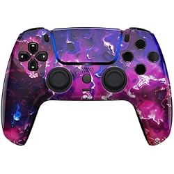 Custom Controllerzz Custom Wireless Controller Compatible with PS5 - Multiple Designs Available (Purple Magma)