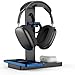 Headphone Stand Headset Holder with Wireless Charger, 4 in 1 Fast Wireless Charging Station for Apple Watch,Air Pods Pro/2, iPhone13/12/11/X, Earphone Hanger with 2 USB-C Ports for Desktop Gamer Room