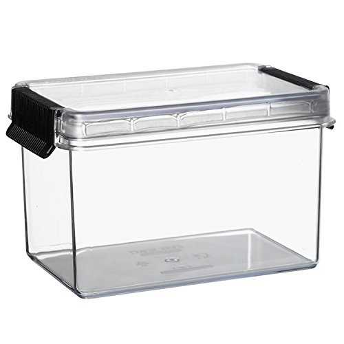 Plast Team Oslo - Caja de Almacenamiento, 1,2 L, Color Blanco y Negro, Talla única