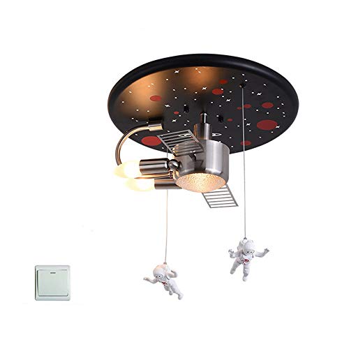 Lustre LED astronaute plafonnier moderne de chambre enfant fille garçon 40x21cm