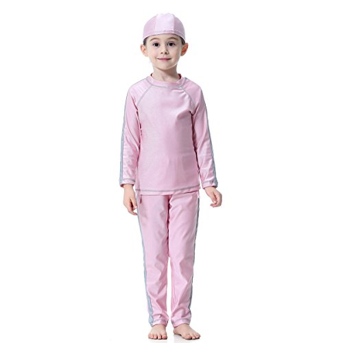 Maillot de bain musulman filles protection totale burkini avec bonnet intégré BaronHong