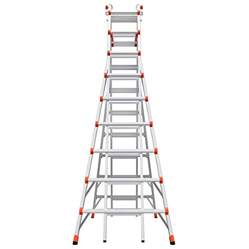 Little Giant Ladders, SkyScraper, M17, 9-17 foot, Stepladder, Aluminum, Type 1A, 300 lbs weight rating, (10110)