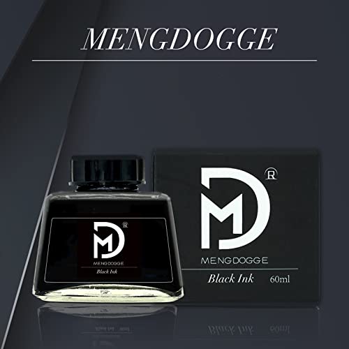 Mengdogge Fountain Pen Bottled Ink Black Carbon Ink 60Ml Designed Specifically For Handwriting, Sketching, And Drawing (1Pc) #TOP1