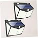 NUOBESTY 2pcs 208 LED Solar Sensor Wall Lights Waterproof Outdoor Yard Lighting Tool Solar Powered Motion Sensor Lamp for Porch and Garden Decoration