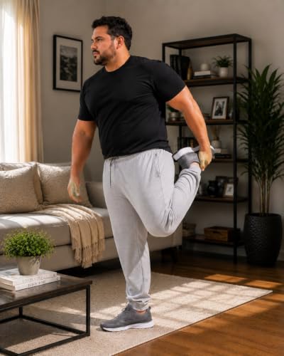 Image of KART BLACK Plus Size Track Pants for Men | Plain Track Pant | Casual Fit Comfortable Track Pant (Pack of 1)