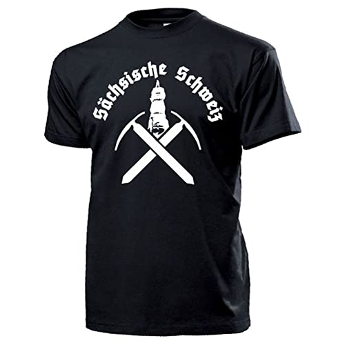 T-shirt Suisse Saxonne grande taille XXXL vêtement voyage Saxonie noir