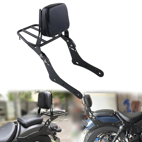 Appui-Dos Passager Rebel 1100, Sissy Bar 2-en-1 avec Porte-Bagages Moto 2020-2023