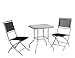 Produktbild Siena Garden 605011 Set Palma, 3-teilig, silber schwarz Tisch 60 x 60 x H 71 cm