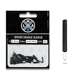 LMAB Klemmhülsen 50 Stück 0,8 bis 2 mm, Quetschhülsen für Stahlvorfächer selber Machen, Fluorocarbon Vorfach Angelhülsen, 9,5 mm lang (⌀ 1,0 mm - für 0,3 bis 0,4 mm Dicke Vorfächer)
