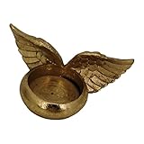 Sensation rétro légère : le bougeoir Angel Wings est sculpté avec des ailes d'ange à plumes finement structurées qui créent une légère sensation rétro et une atmosphère chaleureuse et magnifique.