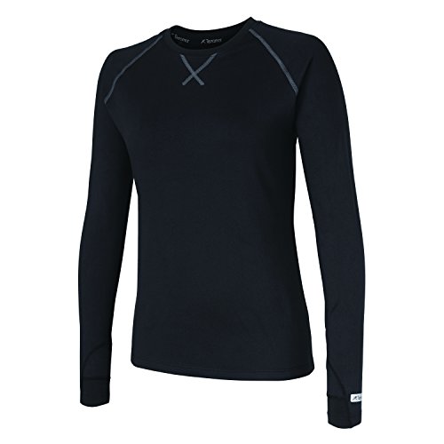 Terramar Genesis Expedition Weight Long Sleeve Tops, Onyx, X-Small (2-4)