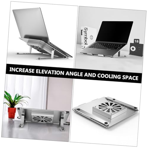 Base de refrigeración ajustable para laptop de aluminio con ventiladores USB miniatura 6