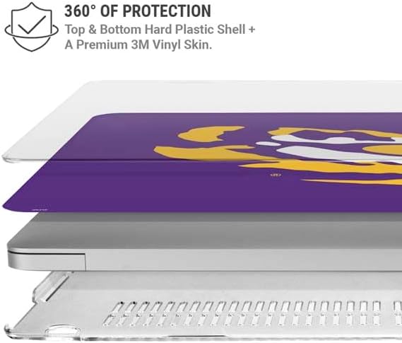 Skinit Laptop Case Plus Skin Compatible with MacBook Air 15in (2023) - Officially Licensed LSU Tiger Eye Logo Design