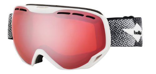 Masque ski Bollé 21147 Emperor blanc rouge contre éblouissement pour améliorer la visibilité