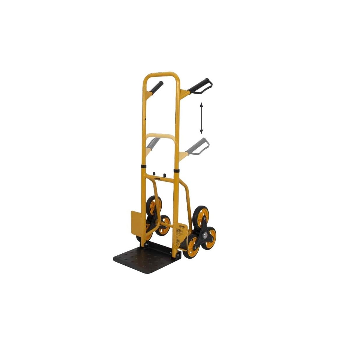 VITO Sackkarre Treppensteiger klappbar | 150kg Tragkraft | Handkarre zum klappen - Transportkarre | klappbar | Treppensteiger | robuste Sackkarre | Stapelkarre mit Vollgummireifen VICTDE150
