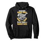Funny No One Works Harder Than Farm Wife Farmer Girl Gift Pullover Hoodie
