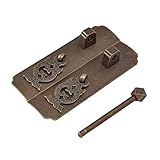 RASTKY Chinesischer Retro-Exquisiter Messinggriff für Schränke und Kleiderschränke, Einfache Installation, Türgriff für Klassische Küche und Schlafzimmer, Kupferbeschläge, 5,1 X 2,8 Zoll (Bronze)